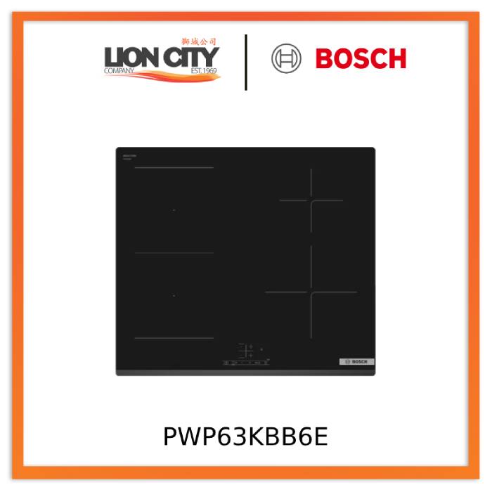 Bosch PWP63KBB6E Series 4 Induction hob 60 cm Black, surface mount wit ...