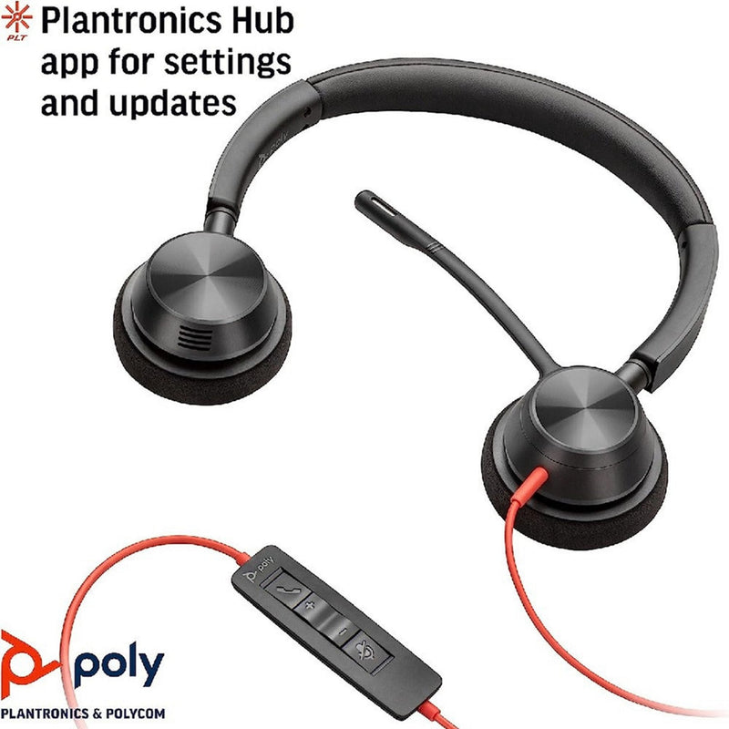 HP Poly Blackwire 3320 Stereo UC USB-C&A Headset