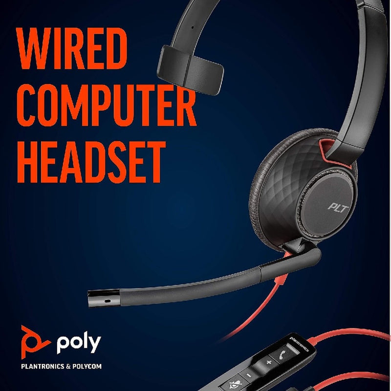 HP Poly Blackwire 5210 Monaural Headset 8X230AA