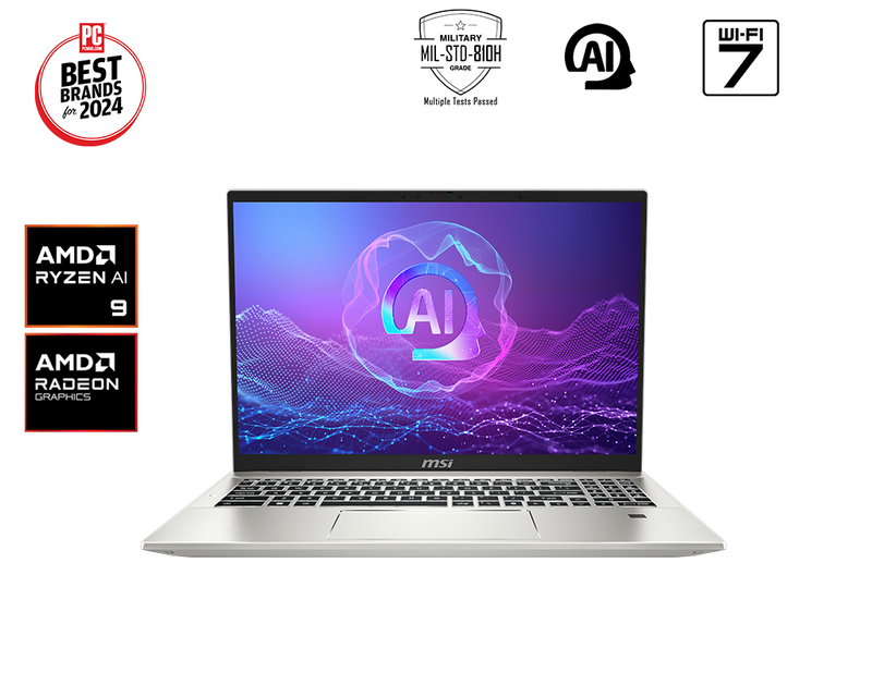 MSI Prestige A16 AI+ A3HMG-042SG 16" QHD+ 165Hz Laptop AMD Ryzen AI 9 365 32GB 1TB