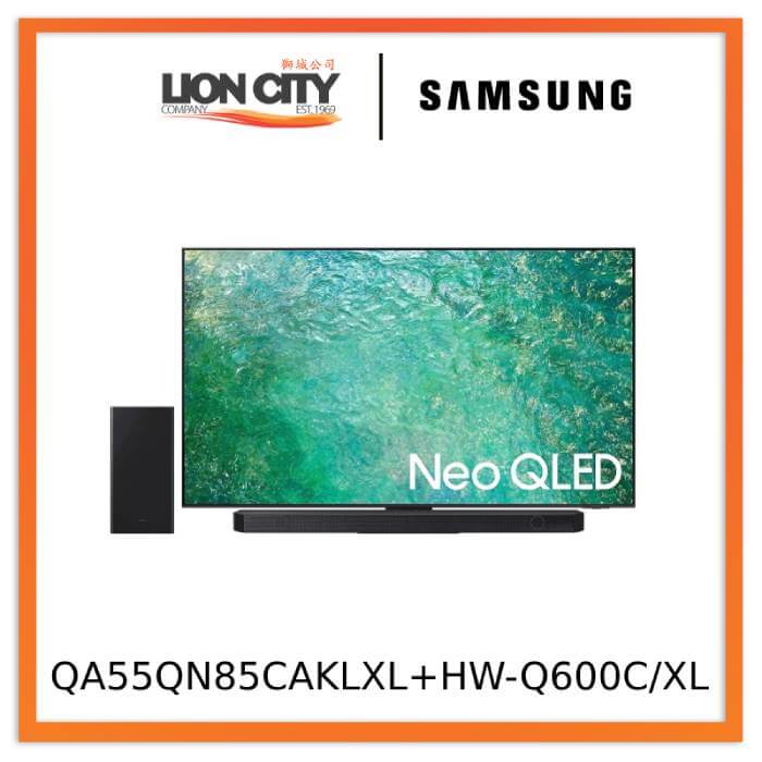 Samsung 55" Neo QLED 4K QN85C Smart TV (2023) + Q-series Soundbar HW-Q600C 3.1.2ch Sub Woofer (2023)