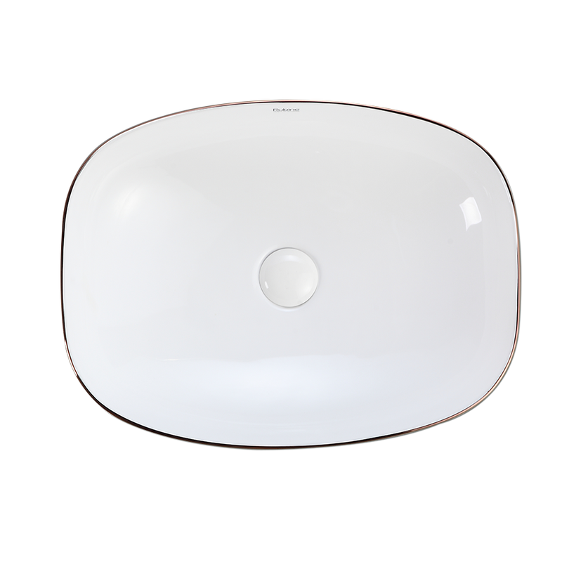 Rubine QTRO 50-BW Ceramic Basin Matte Black/White