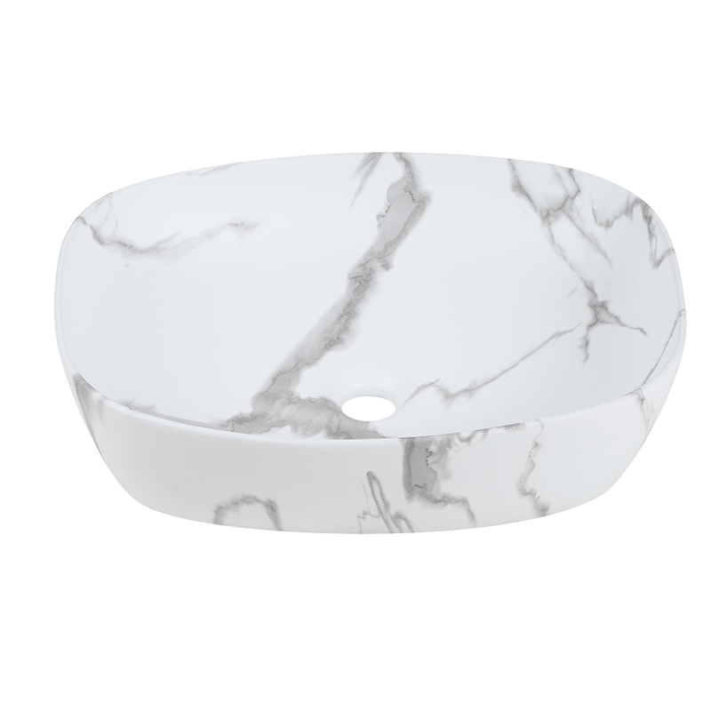 Rubine QTRO 50-VW Ceramic Basin Stone Design