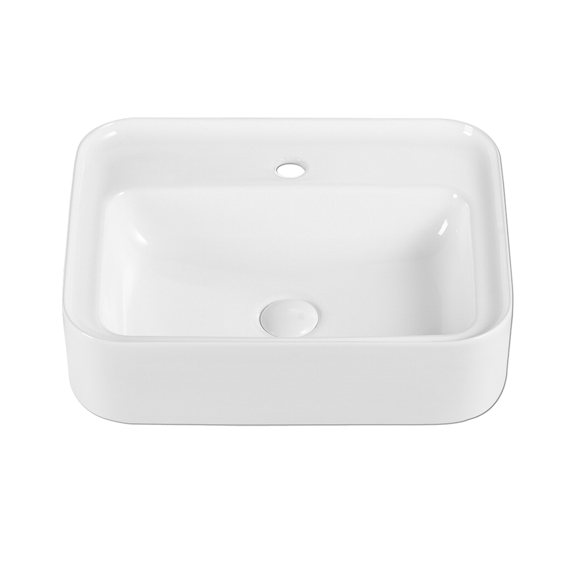 Rubine QTRO 51M Ceramic Basin Gloss White