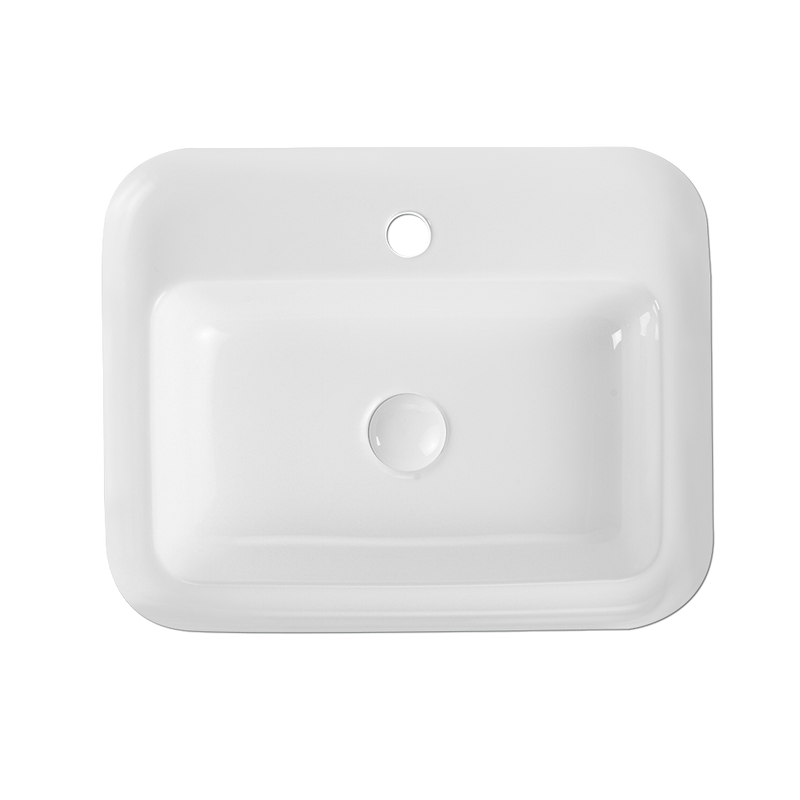 Rubine QTRO 51M Ceramic Basin Gloss White
