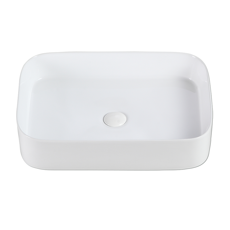 Rubine QTRO 55 Ceramic Basin Gloss White
