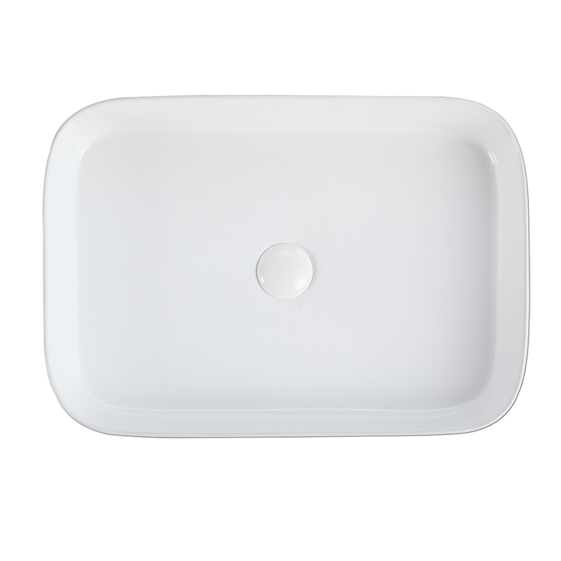 Rubine QTRO 55 Ceramic Basin Gloss White