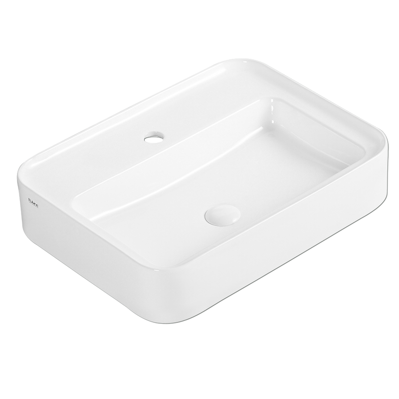 Rubine QTRO 60M 60cm Countertop Ceramic Basin Gloss White