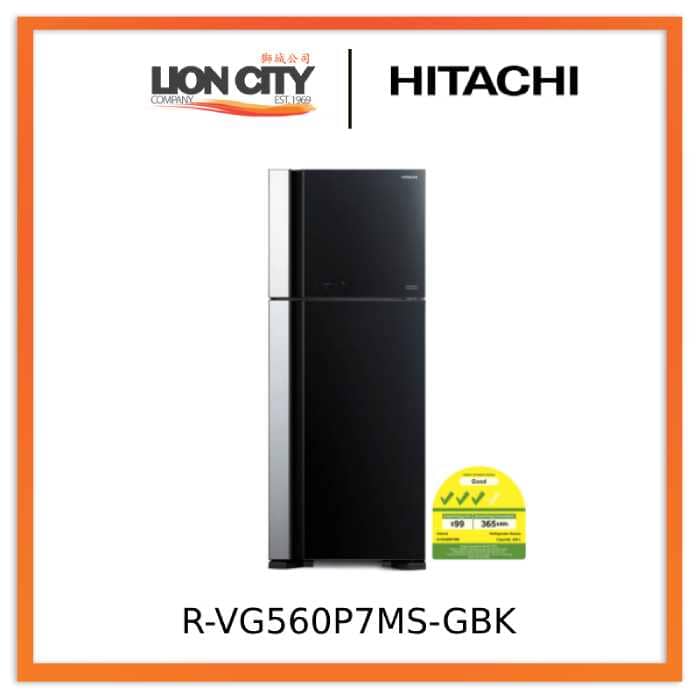 Hitachi RVG560P7MS-GBK/GPW 450L Top Freezer Fridge R-VG560P7MS