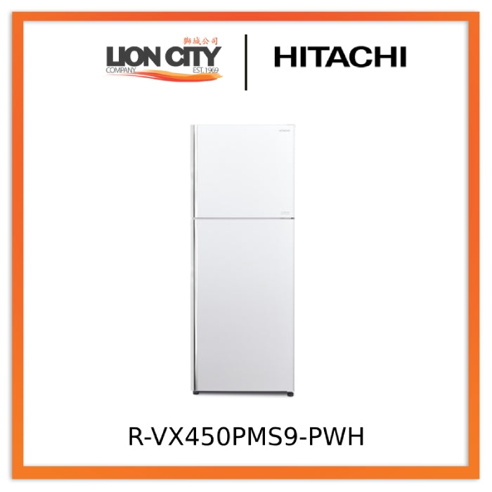 Hitachi R-VX450PMS9 -BBK/BSL/PWH 366L 2 Door Fridge (Multi Colors Available)