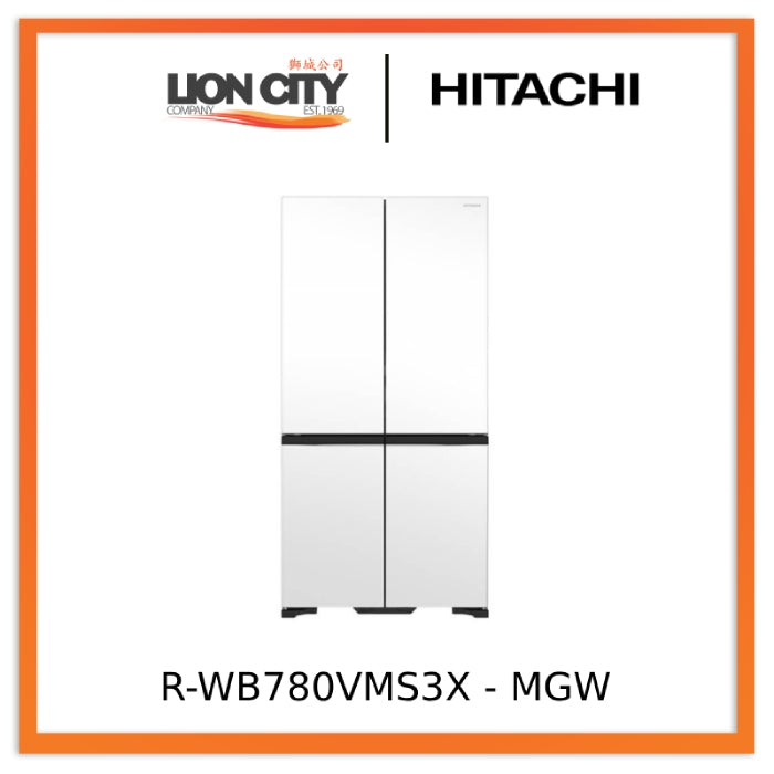 Hitachi R-WB780VMS3X-MIR/MGW Frost Free French Door Refrigerator