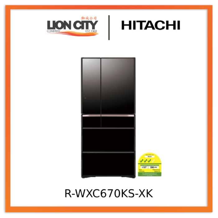 Hitachi RWXC670KS-XK/XW 525L Smart Multi-door Fridge
