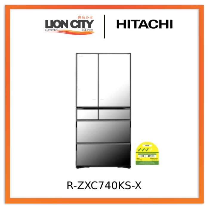 Hitachi R-ZXC740KS-X 565l Side-by-side Door Fridge (Made in Japan