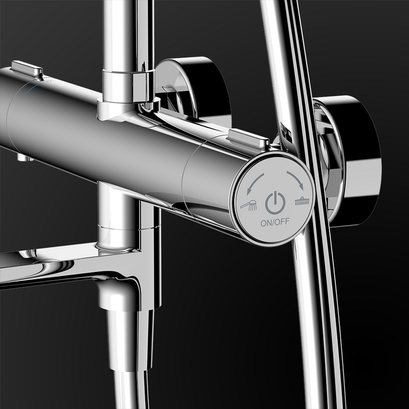 Rubine RSC-THERMO-R31-CH Rainshower Column Mixer Chrome