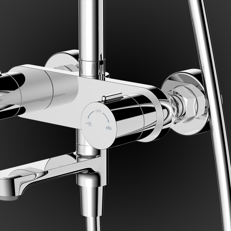 Rubine RSC-PUSHSTOP-R61-CH Rainshower Column Mixer Chrome