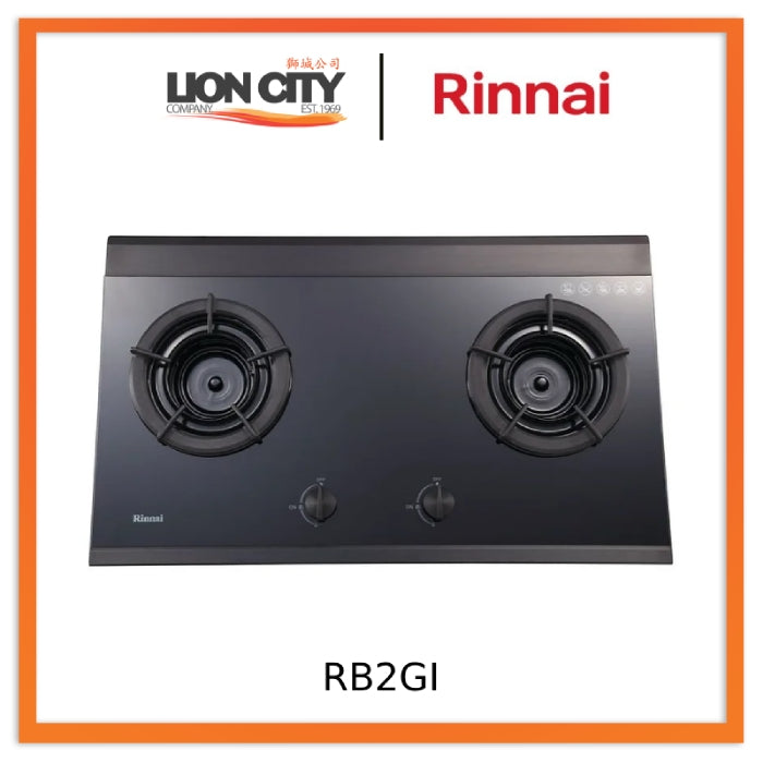 Rinnai RB2GI 2 burner Inner Flame Glass Hob