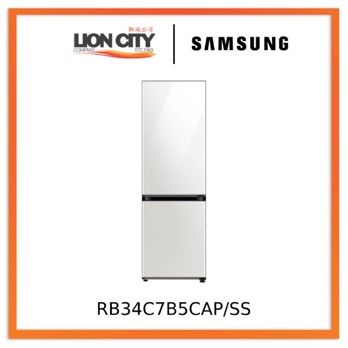 Samsung RB34C7B5CAP/SS 344L 2-Door Fridge