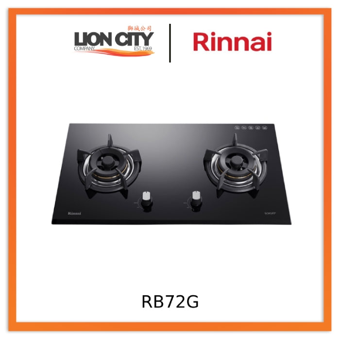 Rinnai RB72G 2 Burner Glass Gas Hob