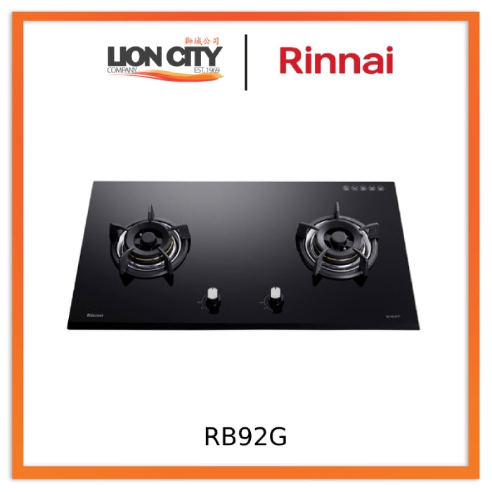 Rinnai RB92G 2 Burner Schott Glass Gas Hob