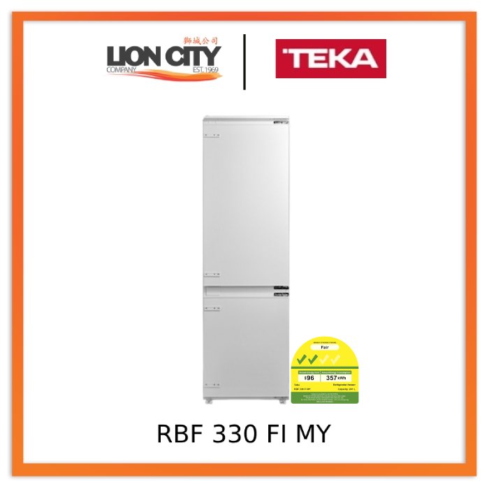 Teka RBF 330 FI MY 241L Built-in No Frost Combi Refrigerator With Air Flow System and Energy a+ Class