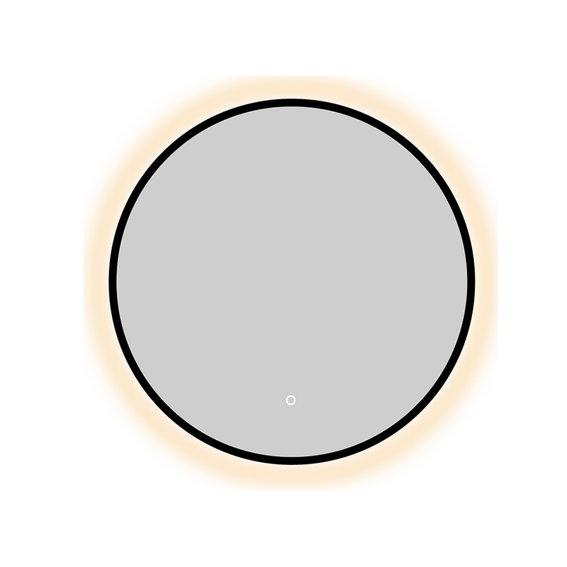 Rubine RBM-ACO-R60LED-BK 60cm Round Frame LED Mirror Matte Black