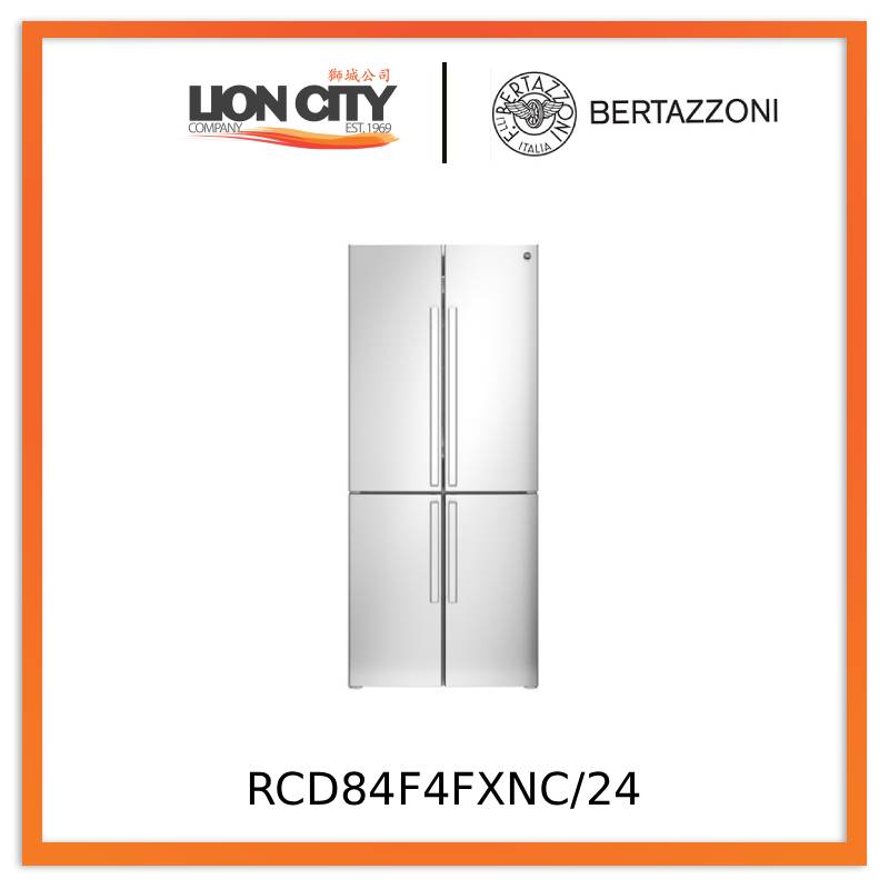 Bertazzoni RCD84F4FXNC/24 84 cm Freestanding Cross-Door Refrigerator Stainless Steel