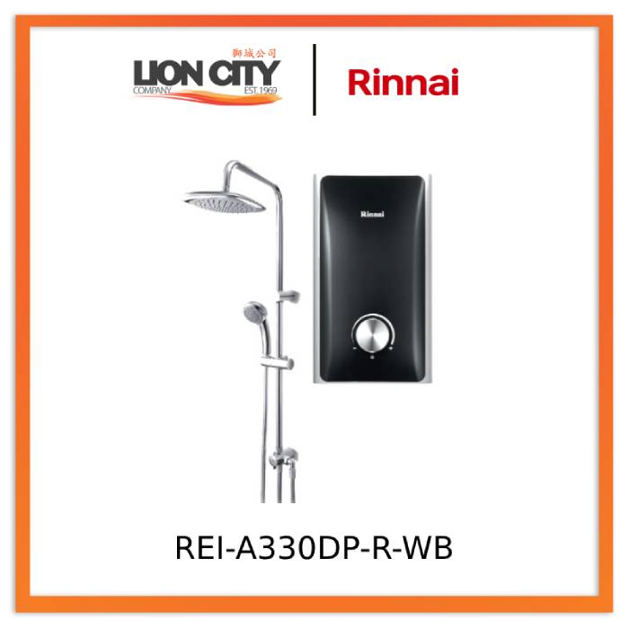 Rinnai REI-A330DP-R-WW/WB/WS Ore Series (With Pump) Rainshower LED Illumination