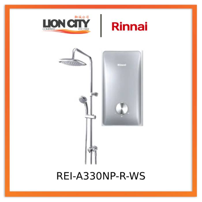 Rinnai REI-A330NP-R-WW/WB/WS Ore Series Rainshower LED Illumination