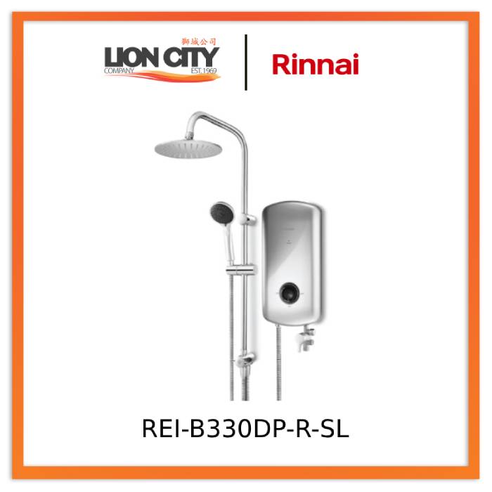 Rinnai REI-B330DP-R-G/BL/SL Crystal Series (With DC Pump) Extra Large Rainshower Head