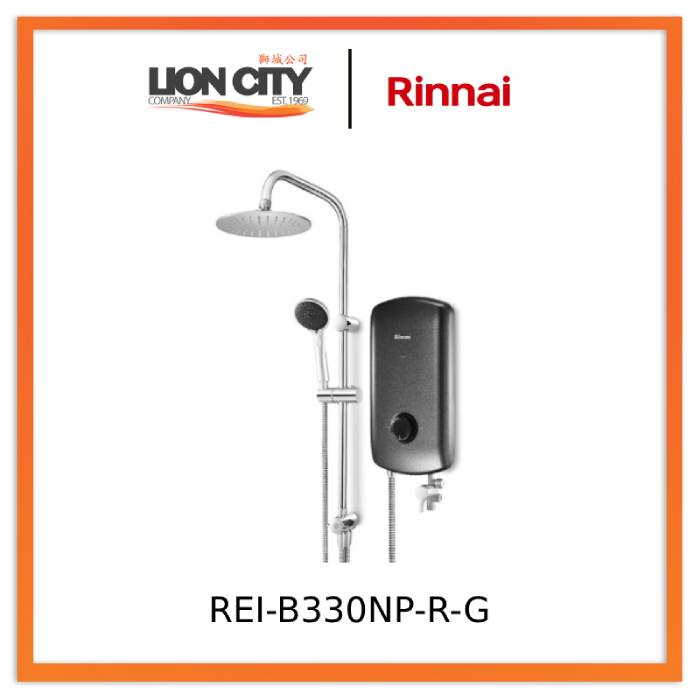 Rinnai REI-B330NP-R-G/BL/SL Crystal Series Extra Large Rainshower Head