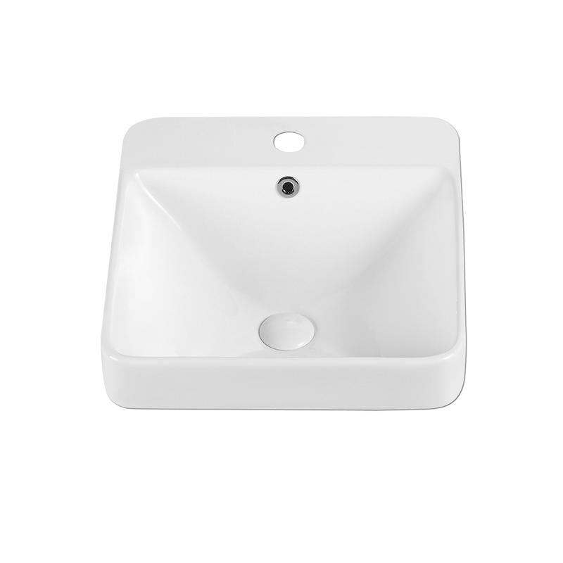 Rubine RIFF 42M Ceramic Basin Gloss White