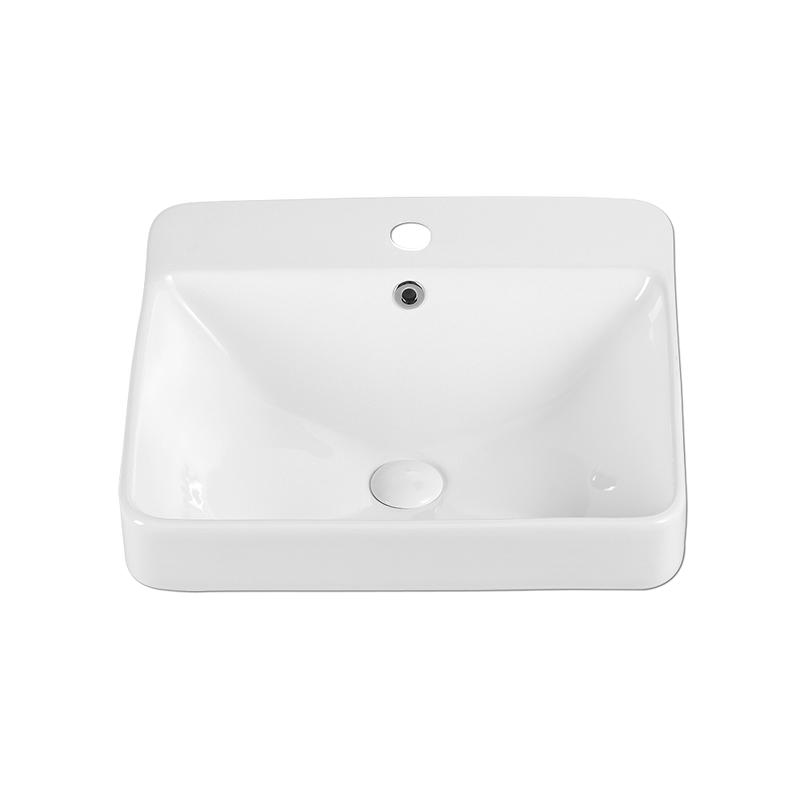 Rubine RIFF 50M Ceramic Basin Gloss White