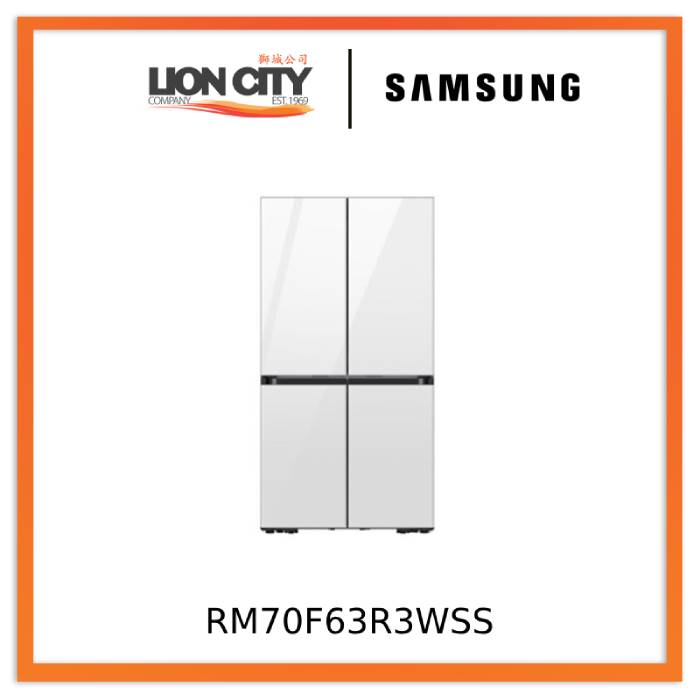 Samsung RM70F63R3WSS Bespoke 4 Door Fridge