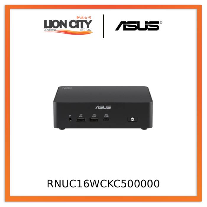 ASUS RNUC16WCKC500000 NUC 16 Intel Barebone 90AR00Z1-M000Y0 Mini PC