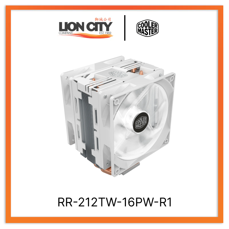 Cooler Master RR-212TW-16PW-R1 CM HYPER 212 LED TURBO WHITE EDITION CPU COOLER (2Y)