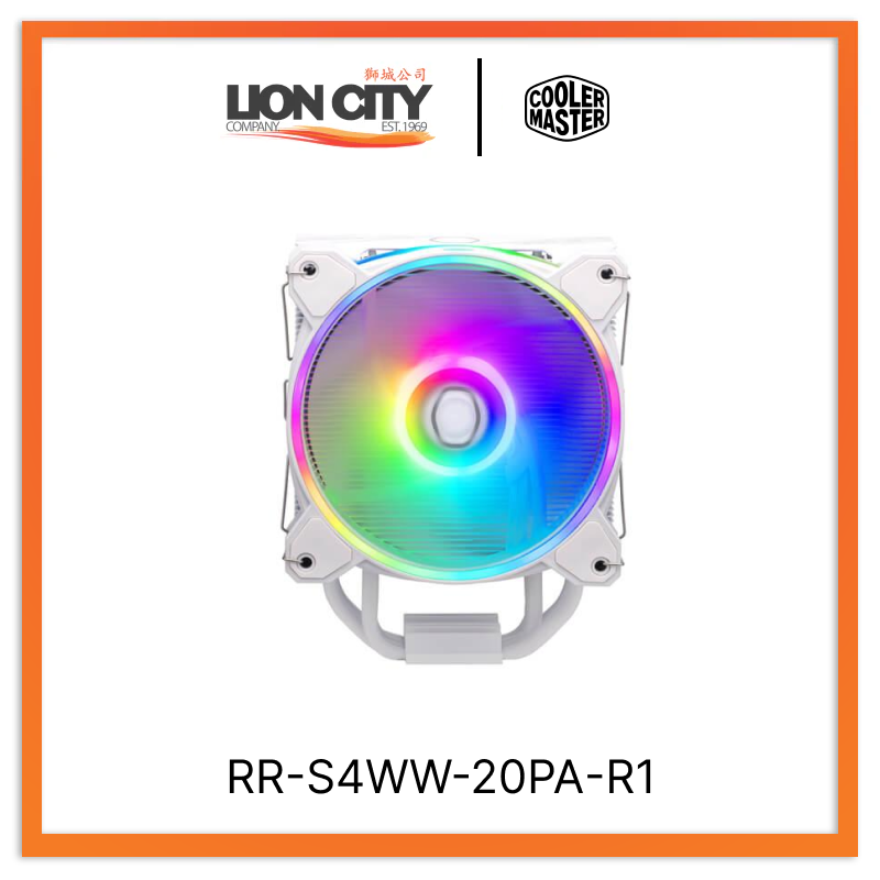 Cooler Master RR-S4WW-20PA-R1 CM HYPER 212 HALO WHITE CPU COOLER (2Y)