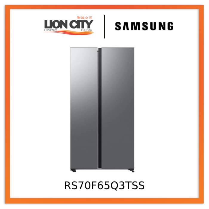 Samsung RS70F65Q3TSS 655L Spacemax Side-by-Side Fridge