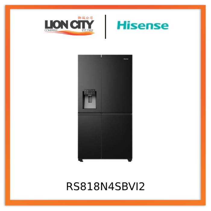 Hisense RS818N4SBVI2 634L Side By Side Inverter Refrigerator