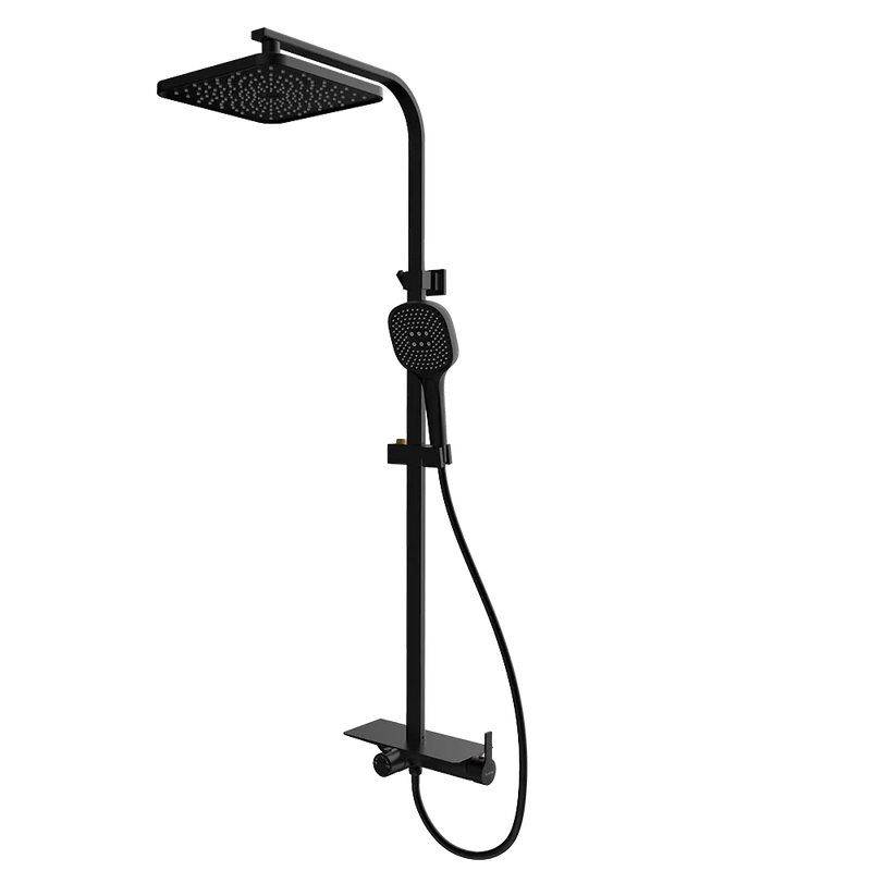 Rubine RSC-DECKOS-F4-BK Rainshower Column Matte Black