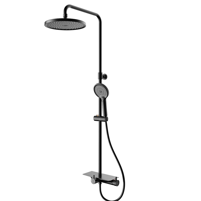 Rubine RSC-DECKOS-U2-BK Rainshower Column Matte Black