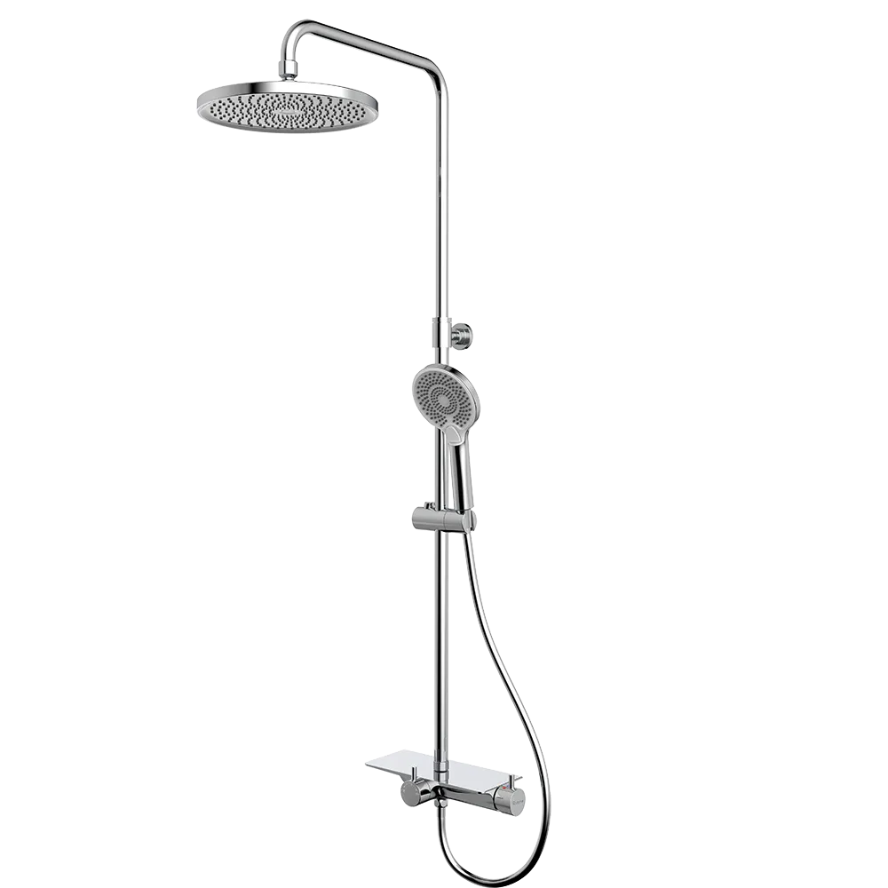Rubine RSC-DECKOS-U2-CH Rainshower Column Mixer Chrome