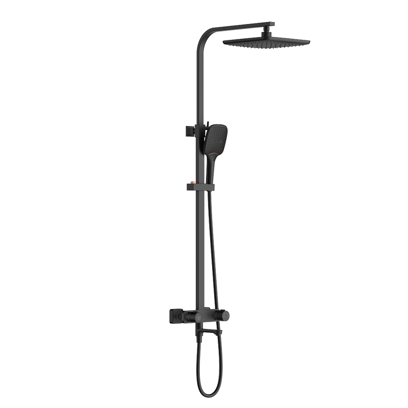 Rubine RSC-PUSHSTOP-S81-BK Rainshower Column Matte Black