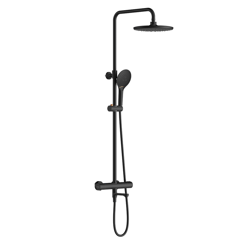 Rubine RSC-THERMO-R31-BK Rainshower Column With Mixer Matte Black