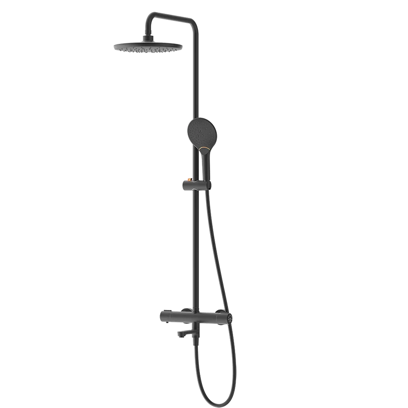 Rubine RSC-THERMO-R31-BK Rainshower Column With Mixer Matte Black