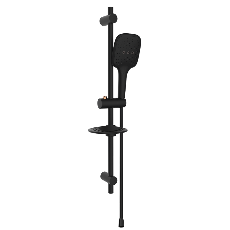 Rubine RSH-MACH-521-BK Shower Set Sliding Rod Matte Black