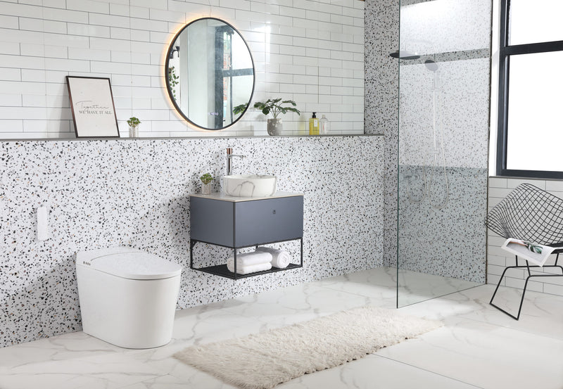 Rubine SPIN 36-VW Ceramic Basin Stone Design
