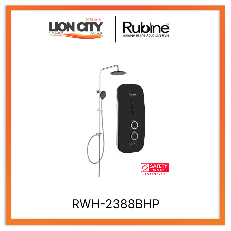 Rubine RWH-2388BHP Electric Instant Water Heater