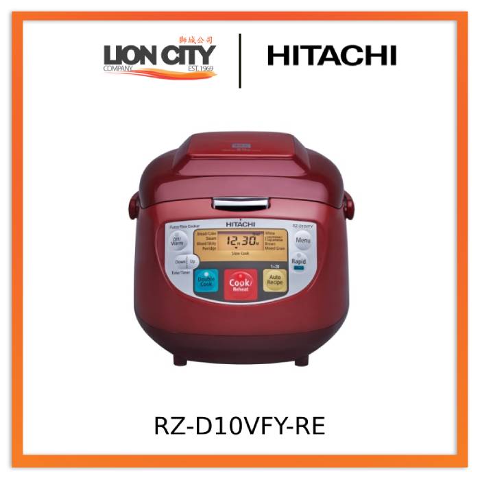 Hitachi RZ-D10VFY-RE Microcomputer 1.0 Litre Electric Rice Cooker