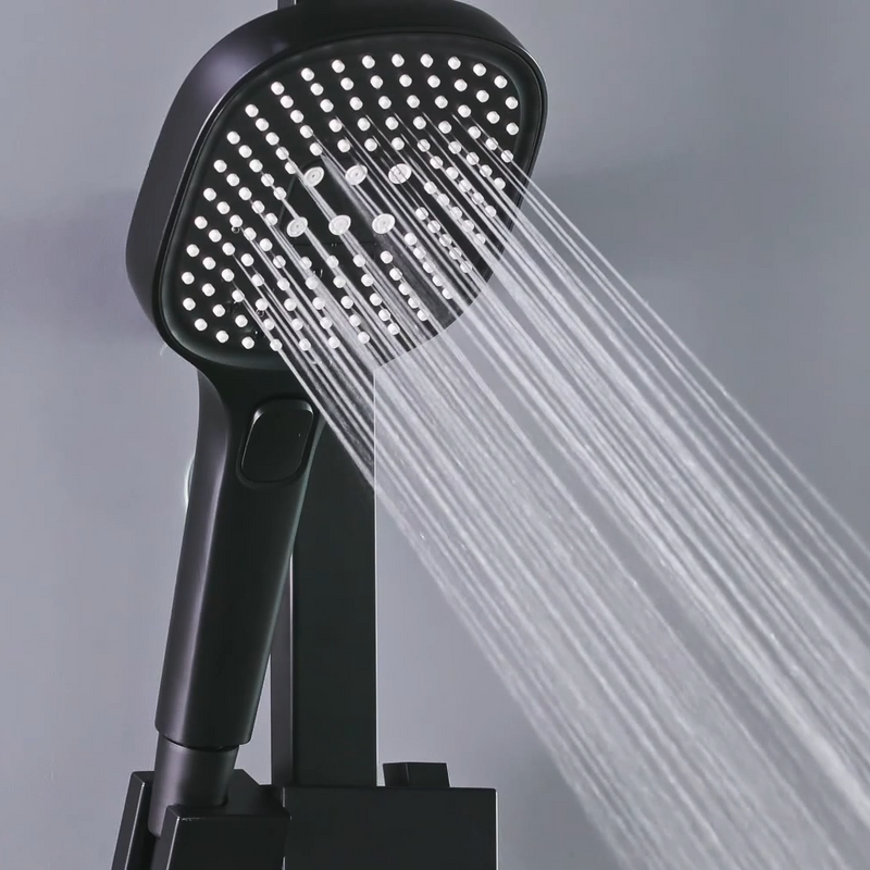 Rubine RSC-DECKOS-F4-BK Rainshower Column Matte Black
