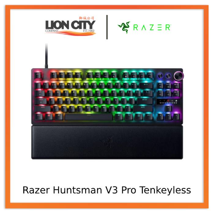 Razer Huntsman V3 Pro Tenkeyless - Tenkeyless Analog Optical Esports Wired Keyboard